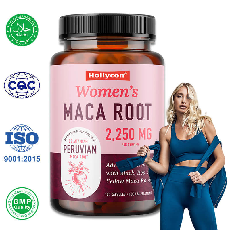 Maca-supplementen voor vrouwen Zwarte maca-pillen ondersteunen de energiehormonenbalans Menopauze