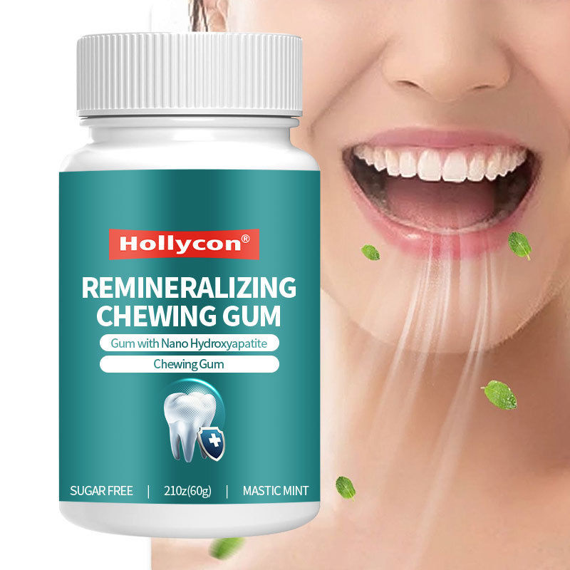 Suikervrij kauwgom met nanohydroxyapatite - frisse adem en mondgezondheid Peppermint remineraliserend kauwgom