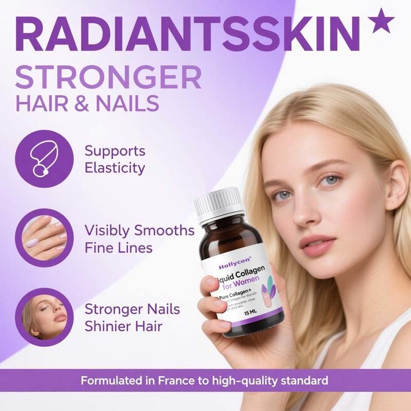 Pure collageen+ vloeibaar collageen voor vrouwen - 4000 mg mariene peptiden voor stralende huid, haar en nagelgezondheid - hyaluronzuur, vitamine E