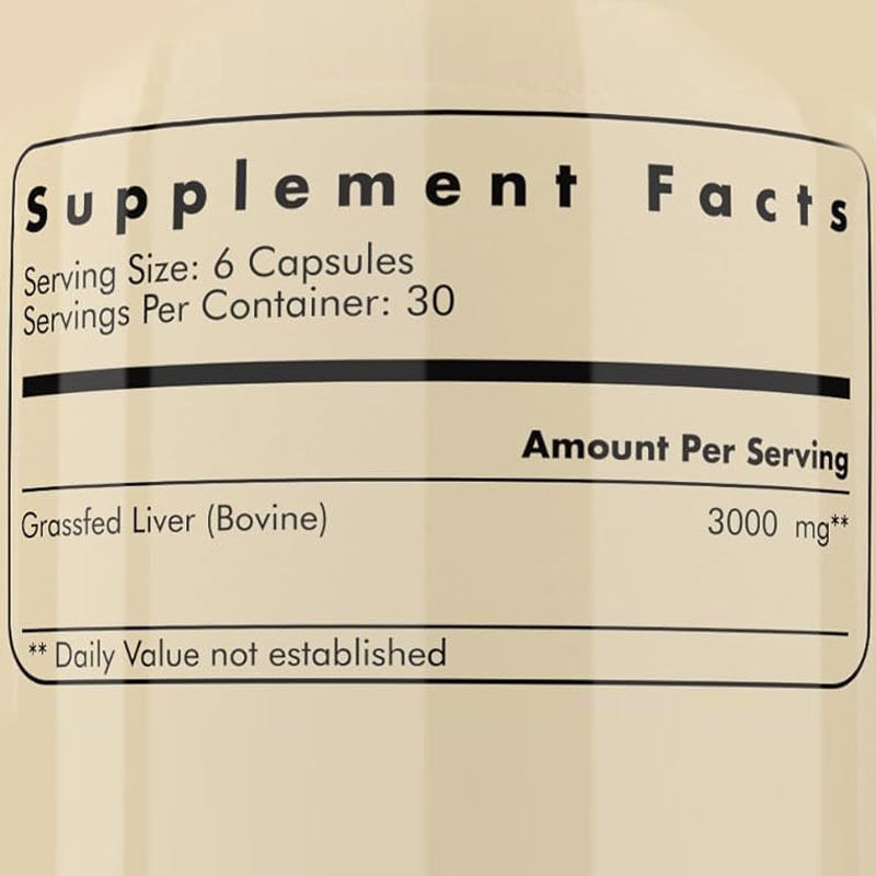 OEM Gevriesdroogde Lever Gezondheidssupplement Metabolische Gezondheid Volledig Lichaam Welzijn Immuun Gewricht Ondersteuning Grasgevoerd Runderlever Capsules