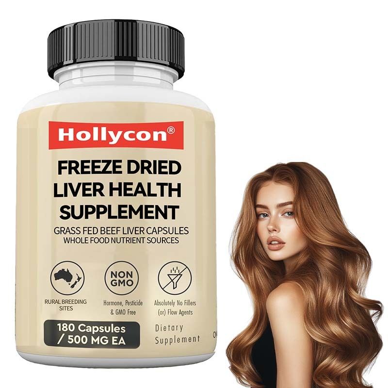 OEM Gevriesdroogde Lever Gezondheidssupplement Metabolische Gezondheid Volledig Lichaam Welzijn Immuun Gewricht Ondersteuning Grasgevoerd Runderlever Capsules