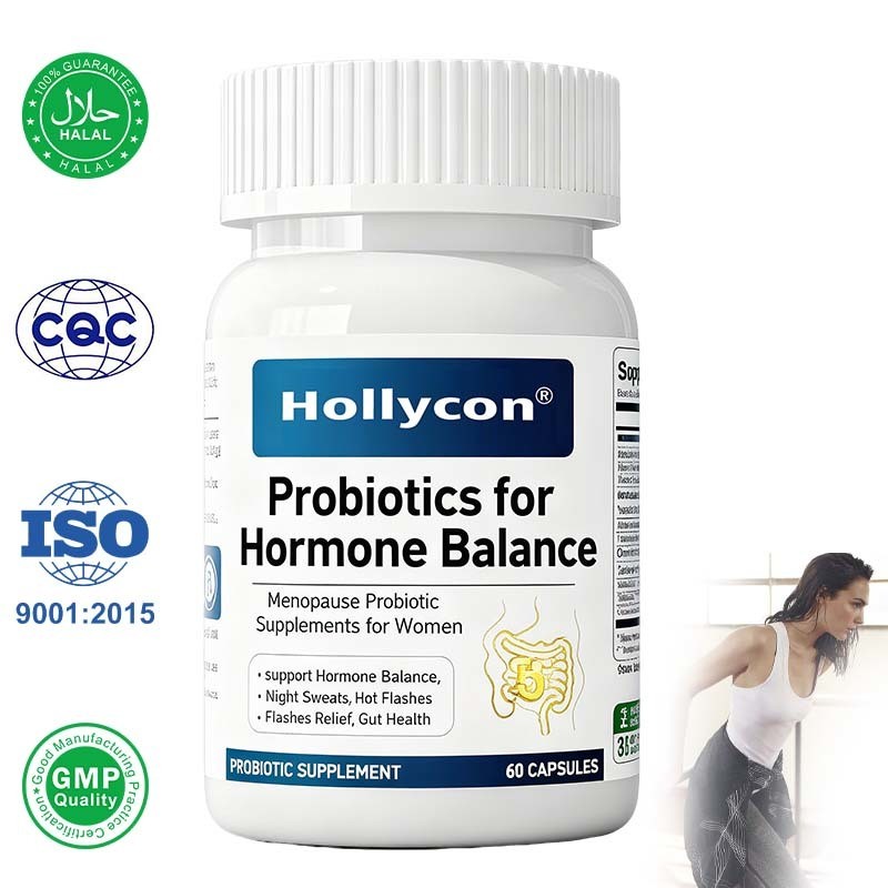 OEM / ODM in de fabriek gemaakte probiotische supplementen voor de menopauze voor vrouwen - 60 miljard CFU Akkermansia probiotica voor hormoonbalans, nachtelijk zweten, verlichting van opvliegers, darmgezondheid, aangepaste formule
