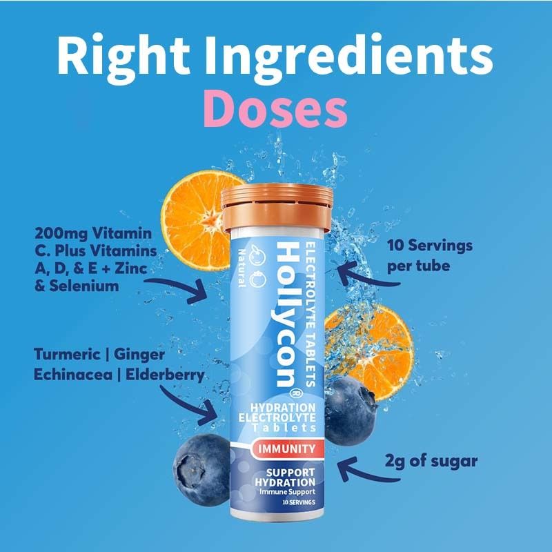 OEM Hydratatie Immuniteit Elektrolyttabletten Vitamine C Hydratatie Effervescent Tablet Gember Kurkuma Hydratatie Elektrolyttabletten