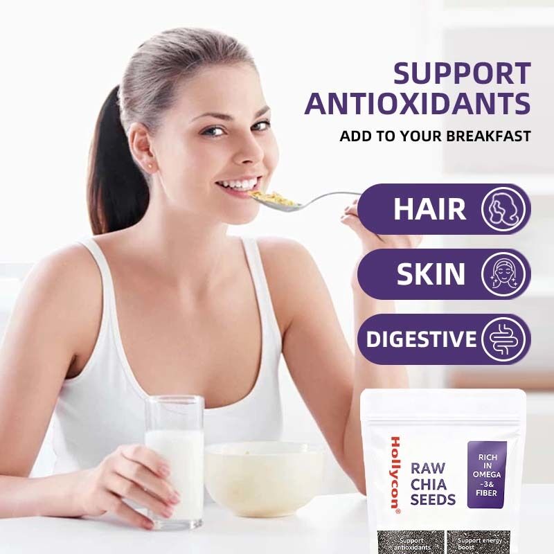 OEM / ODM Chia Zaden 500g, Verpakking van 1 | Zaden om te Eten | Zaden voor Gewichtsbeheersing | Rijk aan Calcium, Eiwitten & Vezels Geen Toegevoegde Suiker, aangepaste Formule