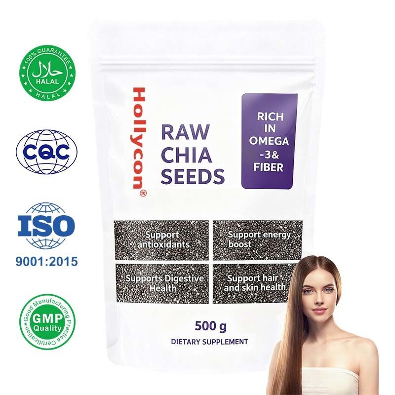 OEM / ODM Chia Zaden 500g, Verpakking van 1 | Zaden om te Eten | Zaden voor Gewichtsbeheersing | Rijk aan Calcium, Eiwitten & Vezels Geen Toegevoegde Suiker, aangepaste Formule