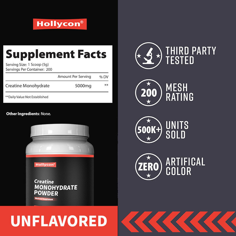 OEM Micronized Pre Workout Post Workout Supplement voor Mannen en Vrouwen Energie Ondersteuning Gemakkelijk te mengen Creatine Monohydraat Poeder