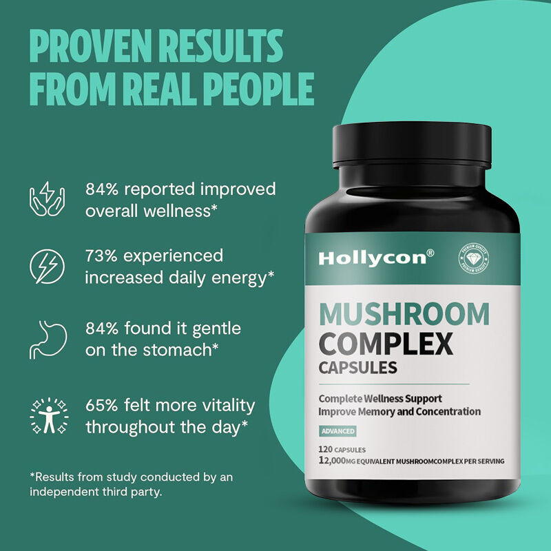 OEM Champignon Supplement Biologische champignons Supplement Nootropische hersensupplementen Geheugen Focus Ayurveda Champignon Complex Capsules