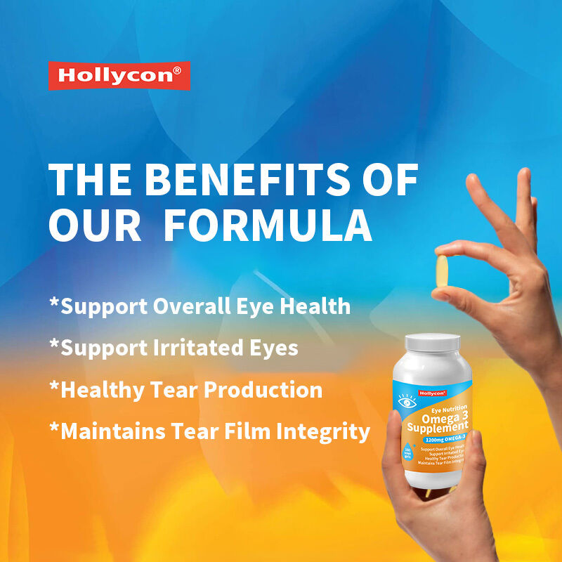 OEM 1200mg Omega 3 Supplement voor Oogvoeding Biologische Vlaszaad Triglyceride Visolie en Vitamine E Omega 3 Softgel