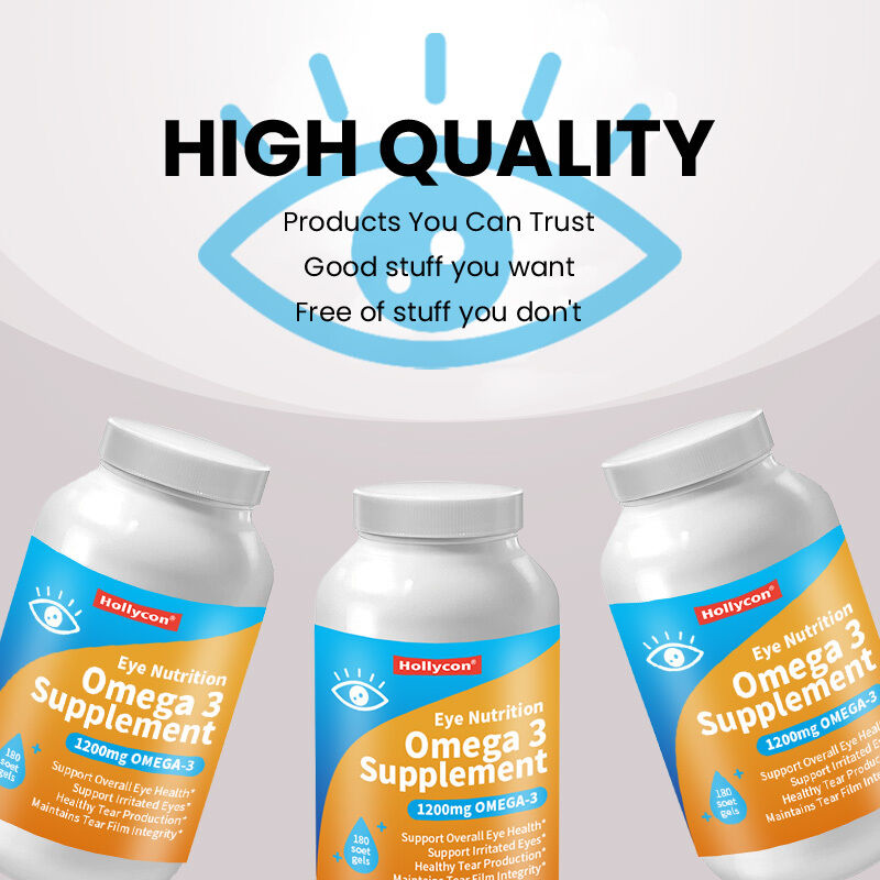 OEM 1200mg Omega 3 Supplement voor Oogvoeding Biologische Vlaszaad Triglyceride Visolie en Vitamine E Omega 3 Softgel