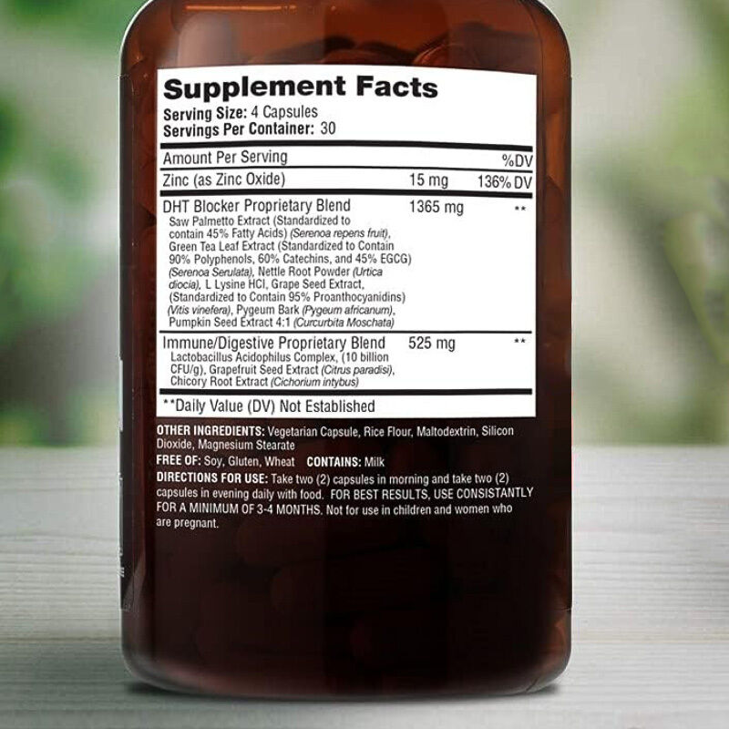 OEM haargroeisupplement voor genetische dunner worden voor mannen en vrouwen Controle haarverlies Immuunsysteem Haargroeikapsules