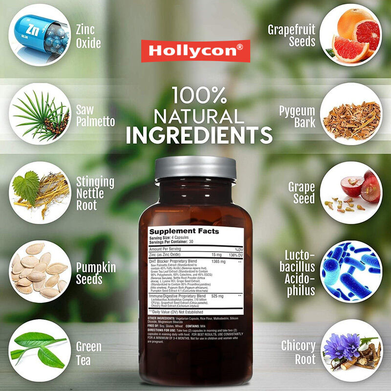 OEM haargroeisupplement voor genetische dunner worden voor mannen en vrouwen Controle haarverlies Immuunsysteem Haargroeikapsules