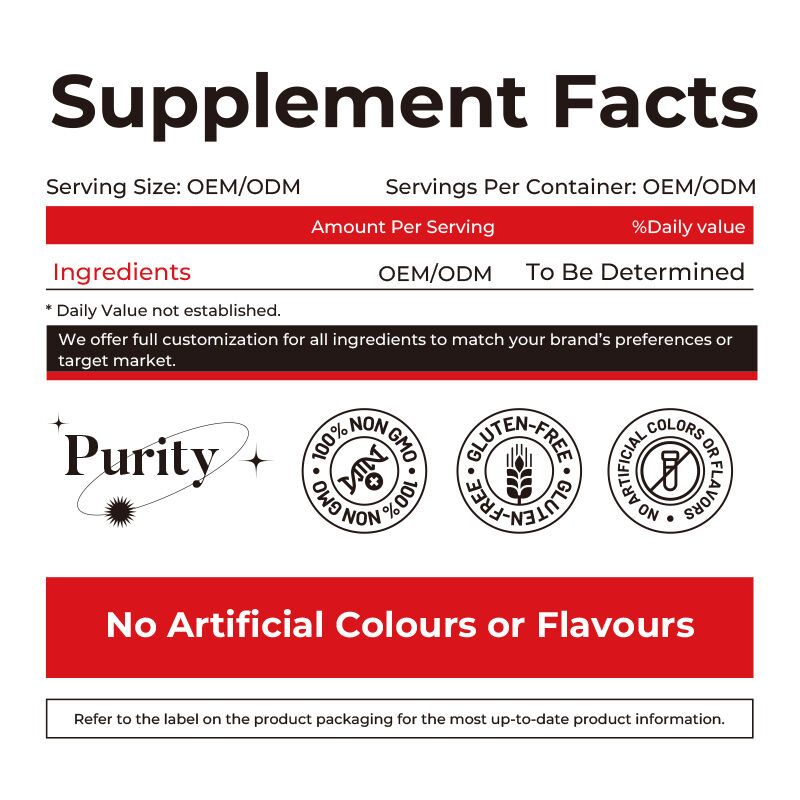 ODM OEM Op maat gemaakte zeewier Gummy Candy Elderberry Candy Vitamine C D + Zink Gummy Candy Seaweed Burdock Root Vegetarische Gummy