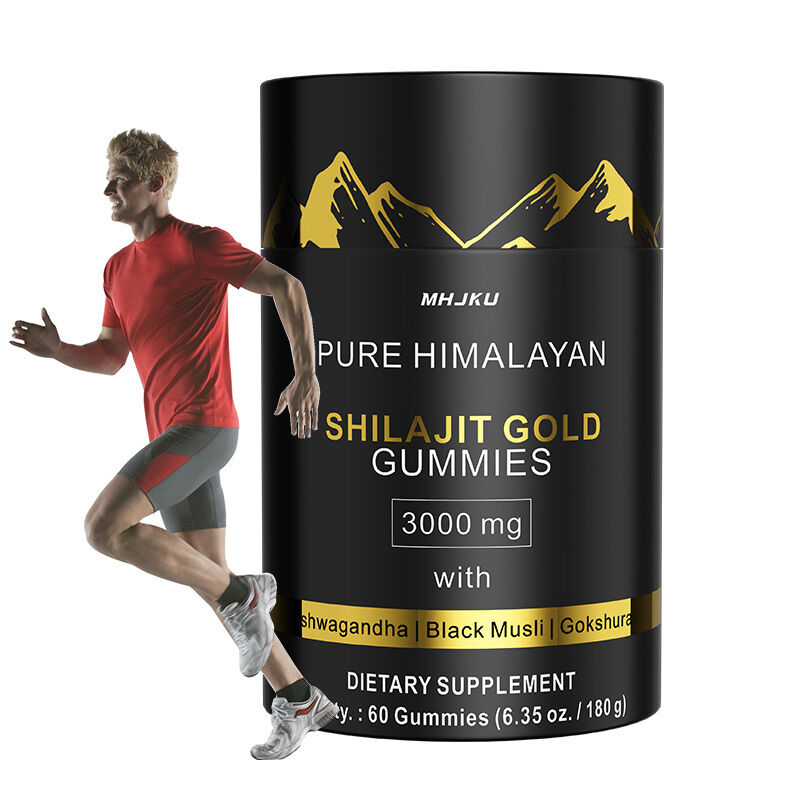 OEM 3000mg with Ashwagandha & Black Natural Energy & Immune Support Endurance & Mood Boost Pure Himalayan Shilajit Gummies