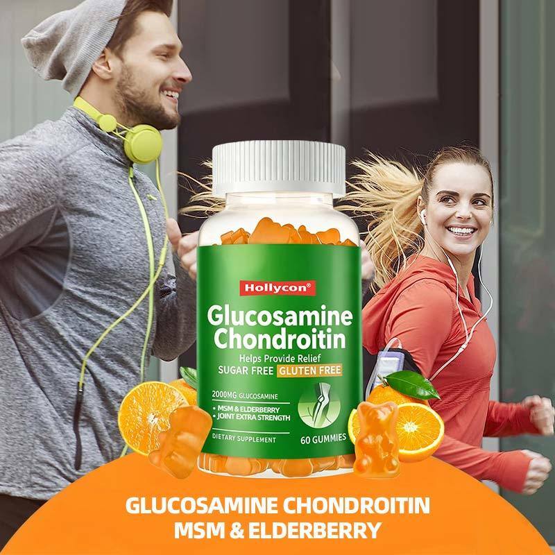 OEM Glucosamine Chondroïtine Gummies MSM Elderberry Extra Strength Joint Immun Support Supplement Glucosamine Chondroïtine