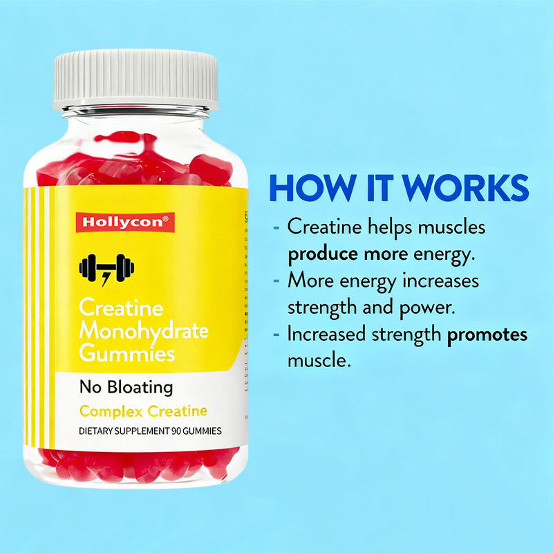 OEM Creatine Chews Muscle Growth Muscle Recovery Workout Recovery Anaerobic Endurance No Bloating Creatine Monohydrate Gummies