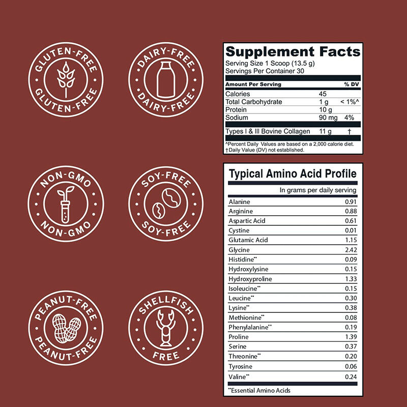 OEM-collageenpeptiden poeder haar huid nagel gewrichtsondersteuning type I & III grasgevoede collageensupplementen chocolade collageenpoeder