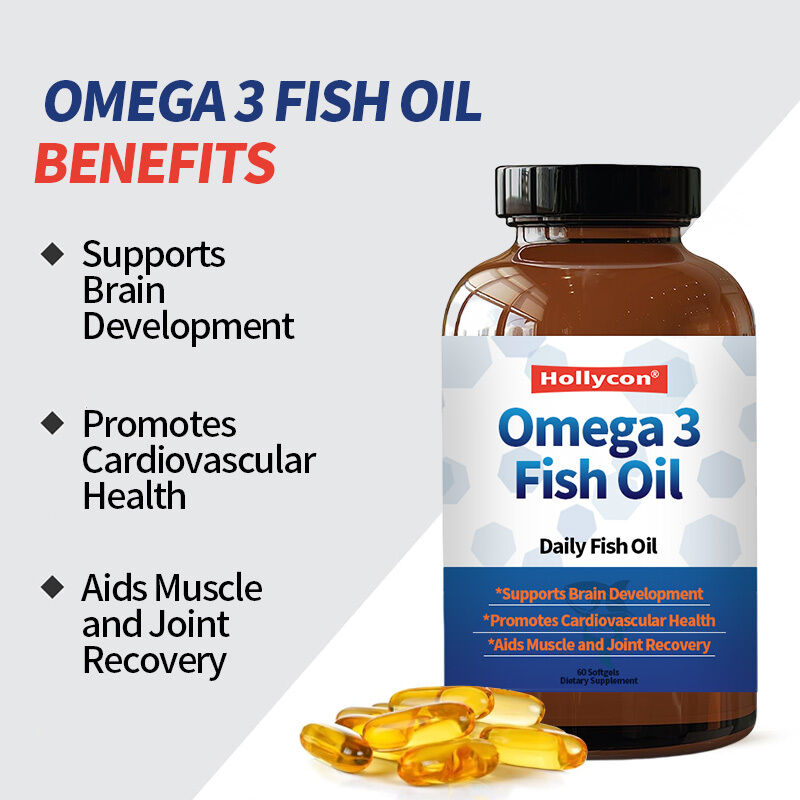 OEM dagelijkse visolie Omega 3 supplement voor vrouwen en mannen met EPA & DHA ondersteunt gewrichtsgezondheid Omega 3 visolie