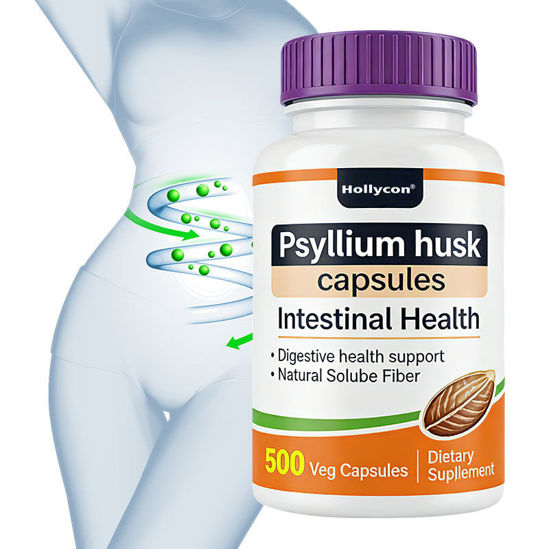 OEM/ODM Adult Psyllium Husk Capsules Digestive Health & Regularity Support Gluten-Free Dietary Supplement