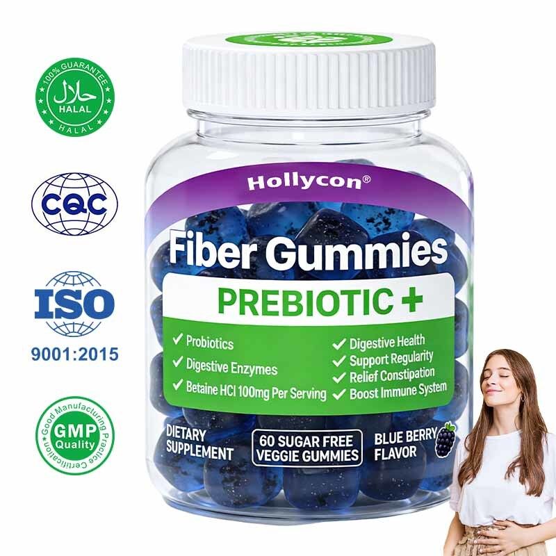 Factory Customize Fiber Gummies Supports Daily Fiber Intake Digestion & Gut Health Weight Management Daily Dietary Supplement