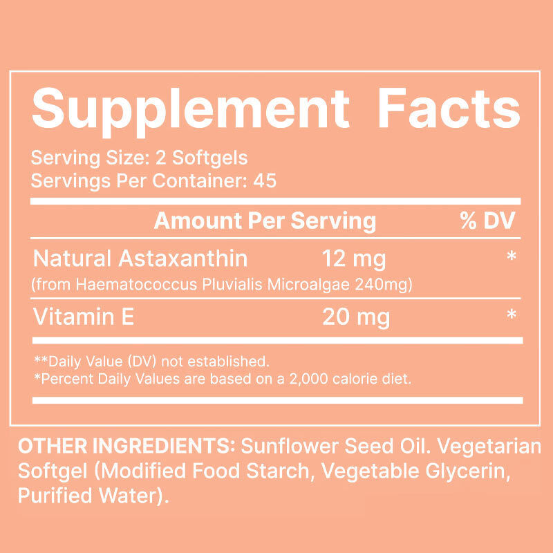 Natuurlijke 10% hoogwaardige antioxidant van Haematococcus Pluvialis voor huid en oogondersteuning Astaxanthine Softgels