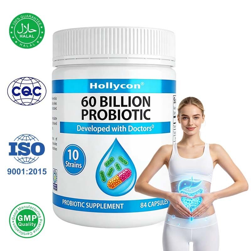 OEM ODM Custom Probiotics 60 Billion CFU for Adults Daily Gut Health & Immune System Support