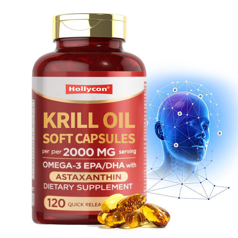OEM/ODM Premium Omega-3 Krill Oil Softgels Geconcentreerde EPA DHA voor hart-hersengezondheid