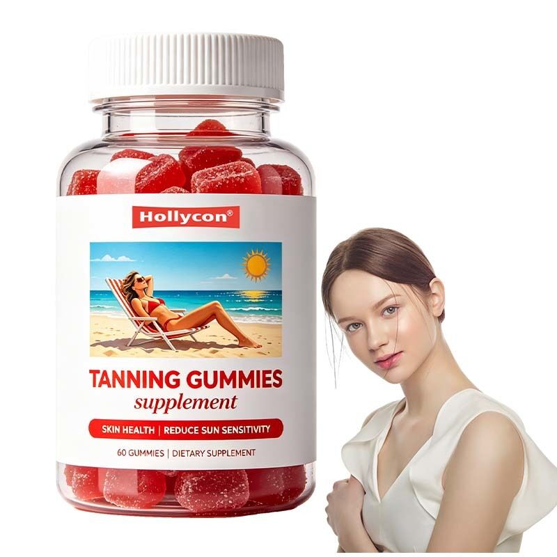 Fabrieksbruiningsgummies ondersteunen natuurlijke glans en huidgezondheid Vermindert gevoeligheid voor de zon Astaxanthine Beta-caroteen supplement