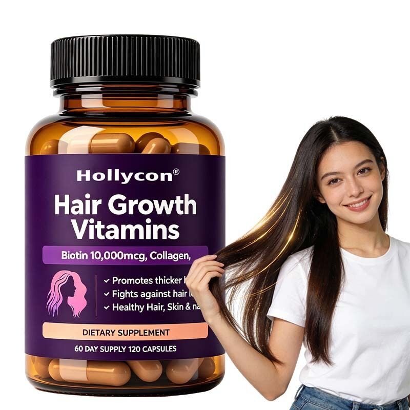 OEM/ODM haargroeivitaminen voor vrouwen met ondersteuning voor biotine, collageen, zaagpalmetto, sterker en gezonder haar, huid en nagels