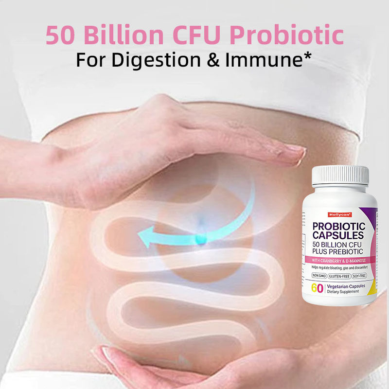 Groothandel Private Label Probiotische capsules 50 miljard CFU Immuunondersteuning Spijsverteringsgezondheid Prebiotische voedingssupplementen