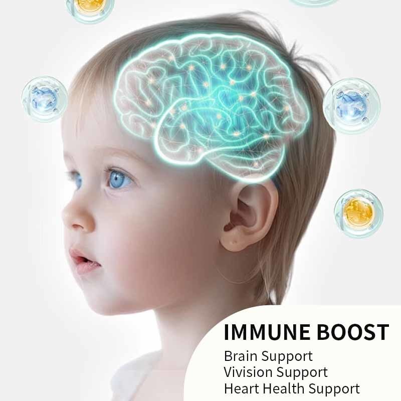 OEM/ODM-fabrikant Omega 3 Gummies voor kinderen ondersteunt hersen- en hartgezondheid, immuniteit, ooggezondheid met Omega 6 & 9, DHA