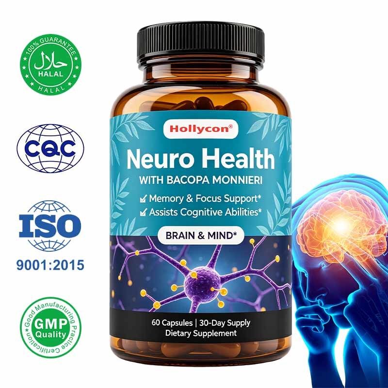Bacopa Monnieri capsules met natuurlijk plantenextract voor geheugen- en focusondersteuning