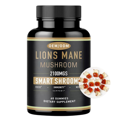 Organische Leeuwen Mane Mushroom Supplement 2100 Mg 60 Gummies