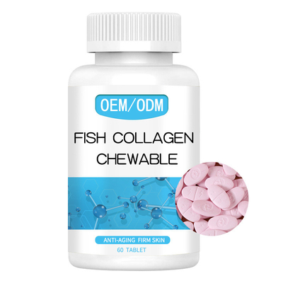 Het anti Verouderen Te kauwen Glutathione van het Vissencollageen Capsulestabletten voor Huid het Witten