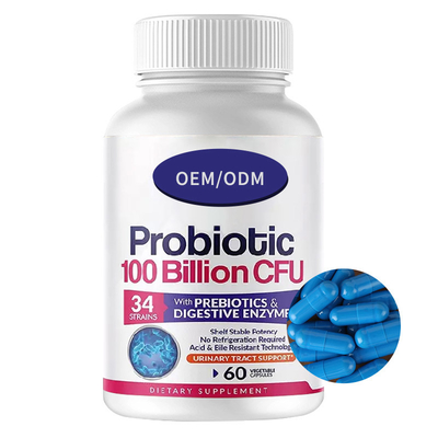 Supplementen van de Bacteriëncapsuless van het verliesgewicht de Spijsverterings Probiotic 100 Miljard CFU