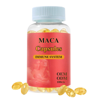 OEM Private Label Gold 500 Mg Maca wortel capsules Supplement Uithoudingsvermogen energie capsules