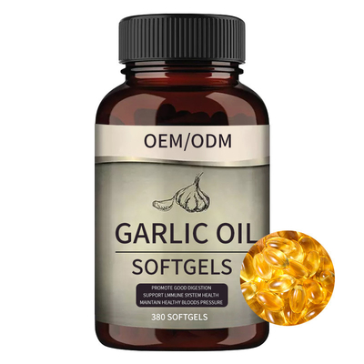 Natuurlijk de Capsules1500mg Privé die Etiket van Softgels van de Knoflookolie voor Verhogingsimmuniteit wordt aangepast