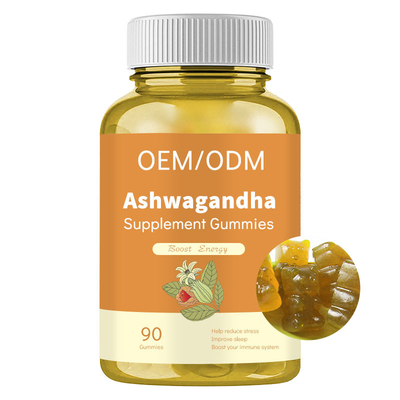 Verbeter van de Wortelashwagandha van het Slaapuittreksel het Supplement Gummies voor Bezorgdheid