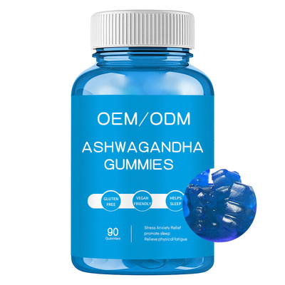 Van de Hulpashwagandha van de spanningsbezorgdheid van het Supplementgummies de Spanningsballen