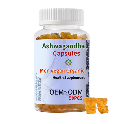 De organische Veganist Destress ontspant Gummies-OEM van Spanningsgummies Ashwagandha