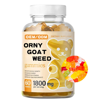 Van de de Supplementen Hoornen Geit van de Hollycon het Kruiden Mannelijke Verhoging Onkruid Gummies 7000mg