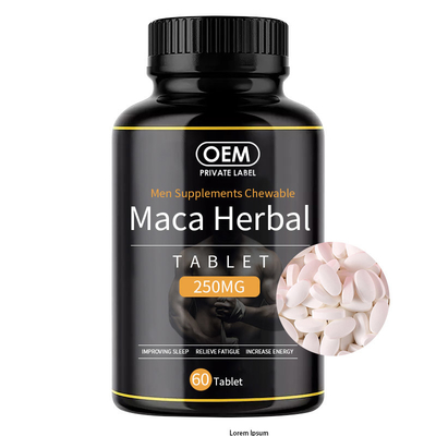 FDA keurde Te kauwen Zwarte Maca-Supplementtablet voor Mannetje goed
