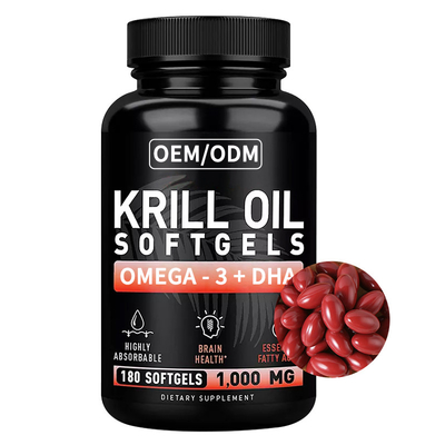 Van de het Krilolie van DHA Omega 3 Softgels de Capsulessupplementen voor Hartgezondheid