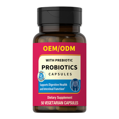 Vegetarische Ruwe de Supplementenoem Prebiotic van CFU & Probiotic Capsules 100 Miljard
