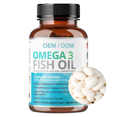 Capsules van vistraan de Omega 3 Softgel DHA EPA voor Brain Health
