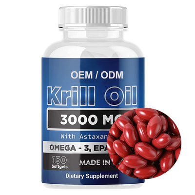 Supplementen van de het Krilolie van EPA/van DHA de Omega 3 Softgels voor Hartgezondheid