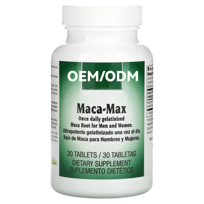 De zwarte Maca-Gouden Tabletten van Maca van het Wortelsupplement voor Vrouwen en Mannen
