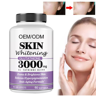 60 stks Glutathion 500 mg Beauty Skin Whitening Capsules Aangepaste vorm