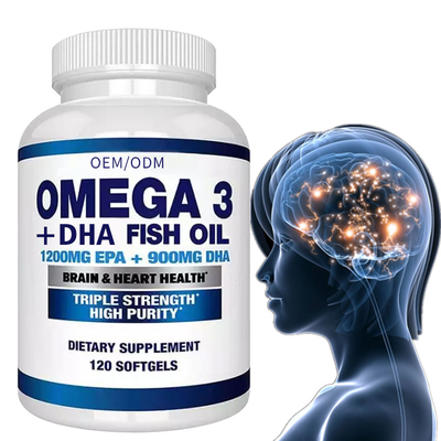 ODM het Omega 3 Dieet Voedingssupplement van de Vistraan Drievoudige Sterkte