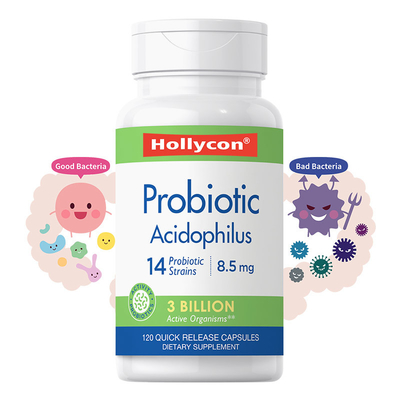 COA-Supplementenoem ODM 60 Probiotic Capsules van Prebiotic van de Tellings de Spijsverteringssteun