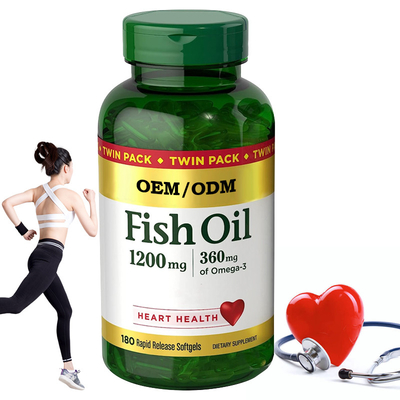 1200Mg de vistraan steunt Hartgezondheid met Omega 3 de Versie Softgels van EPA DHA